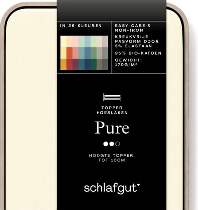 Schlafgut Jersey Pure topper hoeslaken - Eenpersoons - Yellow Light