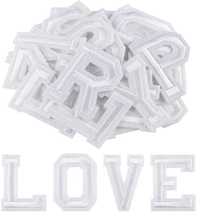 Opstrijkbare Letterpatches - 78 stuks - Wit - Premium Kwaliteit