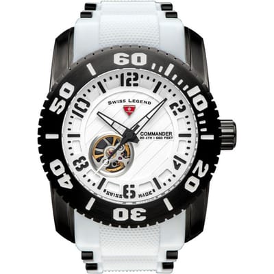 Swiss Legend Commander-IT10 Automatic SL-10069A-BB-02-WHT 50mm 20 ATM