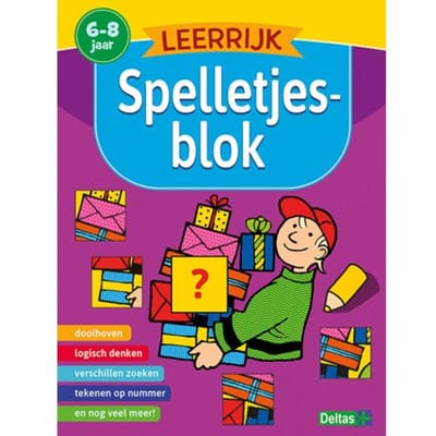 Leerrijk spelletjesblok (6-8j) Educatieve boeken (spelletjes en raadsels)