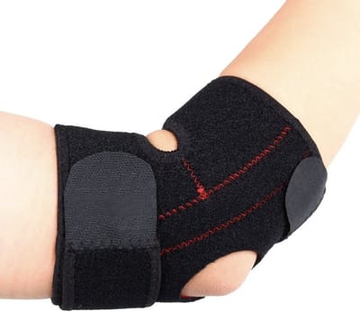 WiseGoods Elleboog Brace voor Tennisarm - Bandage Ondersteuning - Steun Slijmbeursontsteking - Sportblessure - Zwart