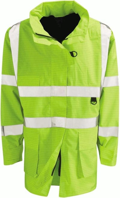 Antistatische Jas - Werkjas Veiligheid - Bescherming Werk - FR Reflecterende Tape - 3XL - Geel