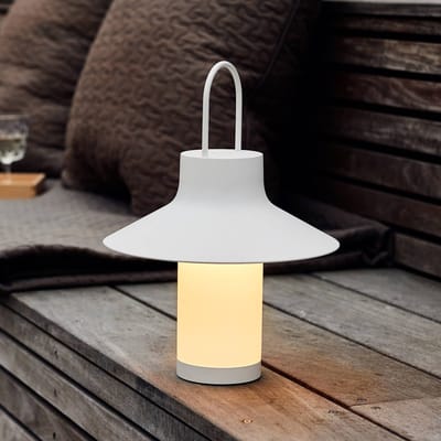 LOOM DESIGN LED tafellamp op accu Shadow Large, wit, IP65