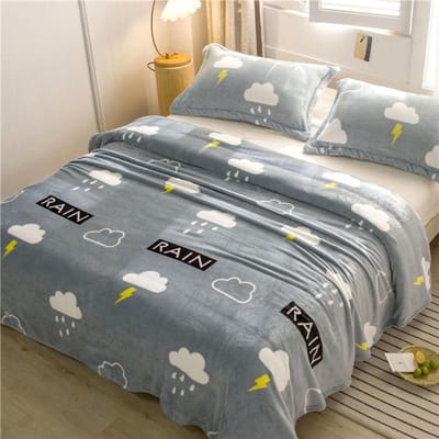 Zachte lakens Dekens Tweeërlei gebruik Warm houden Dunne enkellaags deken Huishoudartikelen Enkellaags dunne pluche deken Lente en herfst 120cm*200cm