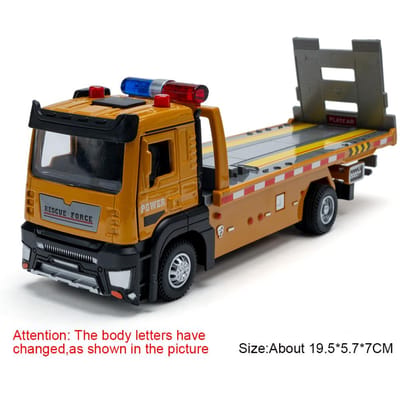 1:32 Schaal Pechhulpvoertuig Auto's Miniatuurmodellen Speelgoed Legering Spuitgietwerk Pull-Back Rubberbanden Platte Auto Educatief Cadeau
