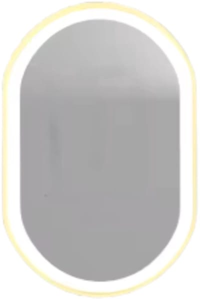 LED Badkamerspiegel Valora - Met verlicht - Gouden Frame - Dimbaar - Make up - Ovale spiegel - Anti-mist - 50x80cm