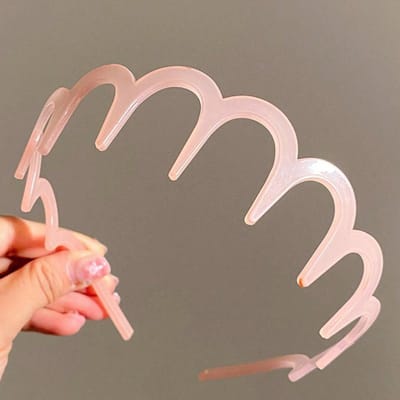 1 stuks 38 cm/14,96 inch Antislip Getand Lichtgewicht Plastic Hoofdband, Mode Veelzijdig High-End Elegant Eenvoudig Minimalistisch Haaraccessoires Geschikt