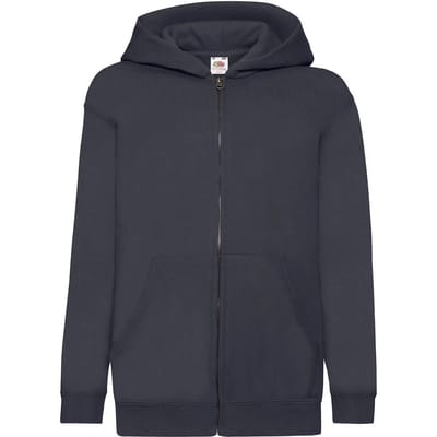 Kindercapuchon met volledige rits Fruit of the Loom Classic