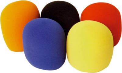 SoundLAB - Gekleurde microfoon plopkappen - Windkapjes - Set van 5 stuks - 35mm