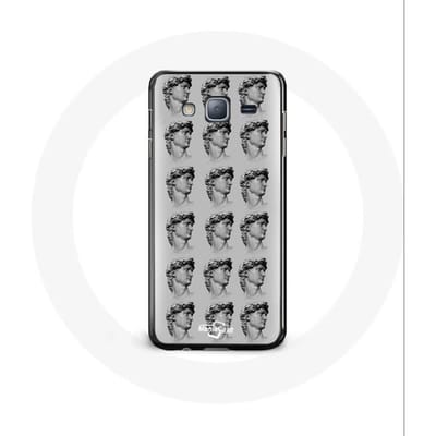 Case voor Samsung galaxy J3 Standbeeld grijze achtergrond