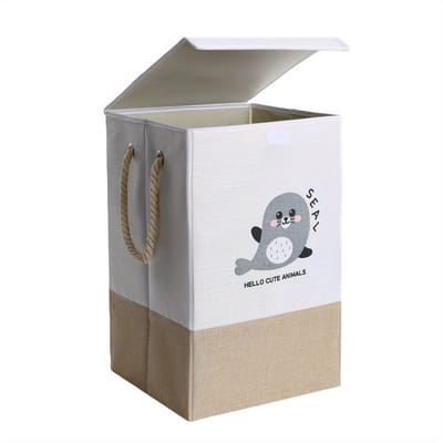 Wasmand Kinderkamer - Speelgoedmand Kinderen - Opbergmand Kinderkamer - Opbergmand Met Deksel- Laundry Basket - 45L