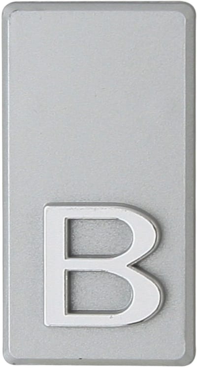 Domino® Deurnummer Letter Zelfklevend INV - "B" - Zilver - Woonhuisnummer Hotelkamernummer 40x47mm - Huisnummer Brievenbus Adresnummer Stickers - Huisnummerplaatje - Deur en Kamernummer - Lockernummer