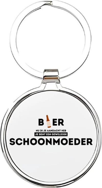 Akyol - schoonmoeder Sleutelhanger - Schoonmoeder - de leukste schoonmoeder - schoonmoeder sleutelhanger - mama sleutelhanger - sleutelhanger mam - familie sleutelhanger - moederdag cadeautje - mama cadeau - mom - stiefmoeder - 4 x 7,5 CM