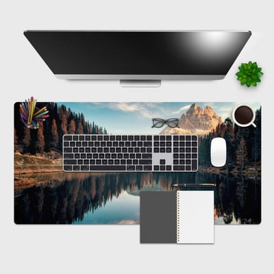 Bureau Onderlegger - Bureau Mat Deskpad - Bureau Beschermen - Antislip & Hittebestendig - 90x40 cm - Natuur Bergmeer