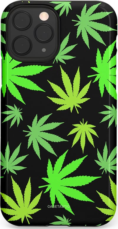 Casetastic Hoesje Geschikt voor Apple iPhone 11 Pro - Stijlvolle Beschermende Duo-layer Case - Cannabis