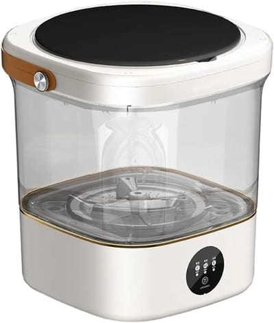 Mini-wasmachine - Draagbare Wasmachine - Reizen en Camping - Hygiënische Scheiding - 12 Liter Capaciteit - Wit