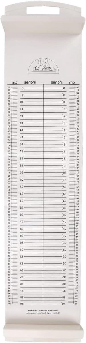 Baby Hoogteliniaal - Groeimeter Baby - Groei Meten - Vaste Hoofdsteun - 100 cm - Wit
