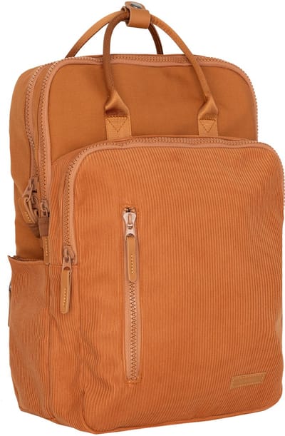 New Rebels Ribbi Milwaukee – Laptoptas Schooltas Werktas 15.6 inch Laptopvak Rugzak Rib Fabric 18L Coffee Brown