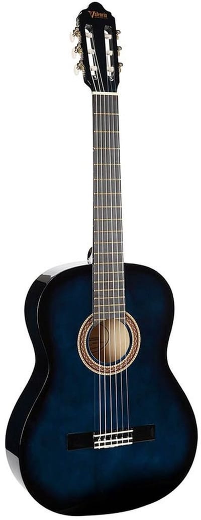 Valencia VC104BUS Klassieke Gitaar 4/4 Blue Hoogglans