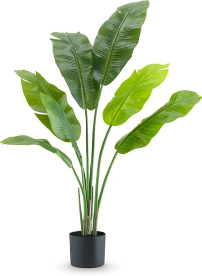 Easyplants | Kunstplant Strelitzia Nicolai Deluxe 120 cm | Zijde | Strelitzia | Groen