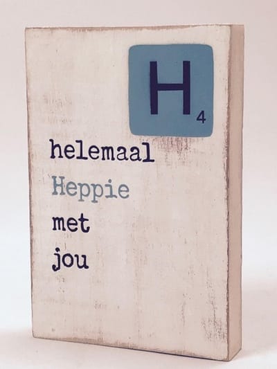 Tekstblok 10x15 2 cm dik Heppie