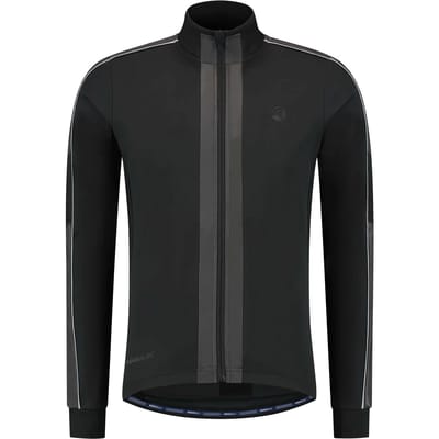 Rogelli Essential HI VIS Heren Fietsjack - Winter - 4 Zakken - Zwart