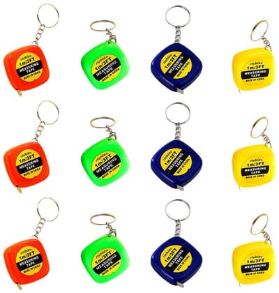 Allecto - Meetlint sleutelhanger - Mini inschuifbaar meetlint - Perfect voor kinderen - Sleutelhanger met metalen band - Ideaal voor lichaamsmeting...