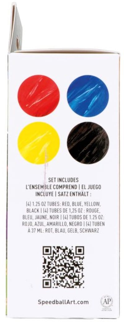 4 color water-soluble block printing - Speedball