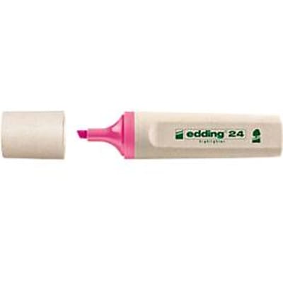 edding EcoLine 24 Markeerstift, Beitelvormige Punt, 2 - 5 mm, Roze (doos 10 stuks)