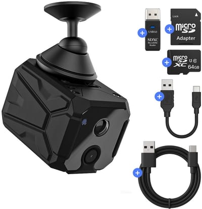 Bastix ® X3 Mini Spy Camera – Verborgen Camera Compact – Spycam – Mini camera – Camerabewaking - Bewegingsdetectie en Nachtzicht - Wifi met App – Draadloos - Incl 32GB Micro SD kaart