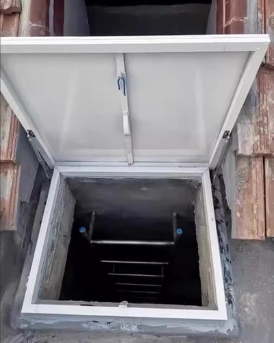 Dakluik Ventilatiepaneel - Zolderluik Onderhoudsluik - Dak Toegang - Versterkte Stevigheid - 80x50cm - Wit