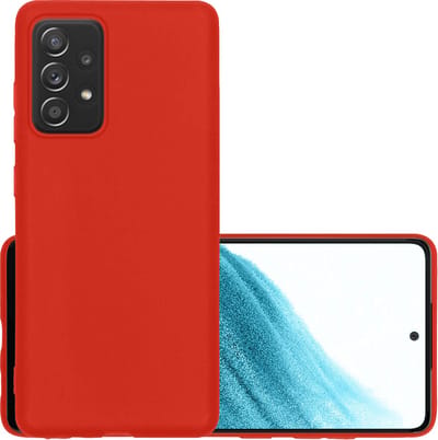 Hoesje - Geschikt voor Samsung Galaxy A53 - Sterk & Shockproof - Hoes Cover - Siliconen Case - Rood