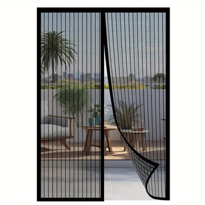 Vliegengordijn 90x210cm - Glasvezel A-kwaliteit - Luxe Deurhor Magnetisch - Horgordijn – Vliegengordijn – Hordeur - Zwart