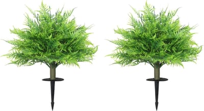 Homcom Kunstplanten-PE, Aluminium-40L x 40B x 60H cm-Groen