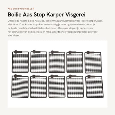 Dailygoods- Boilie Aas Stop - 10 Stuks - Karper Visgerei - Aas Stopper - Hair Rig - Voor Boilies/Vlees/Mais