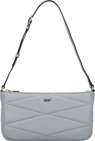 DKNY Leren Schoudertas Avondtas Eve Tz Demi Hand Bag Grey Melange Lichtgrijs