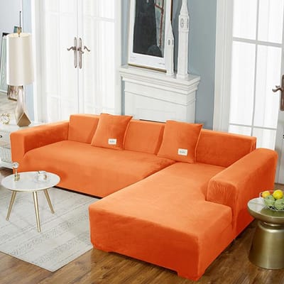 Hoge kwaliteit fluwelen bankhoes L-vormige bank stoelhoezen voor woonkamer hoes voor hoekbank elastische bank hoes wasbaar 3seater 185-230cm