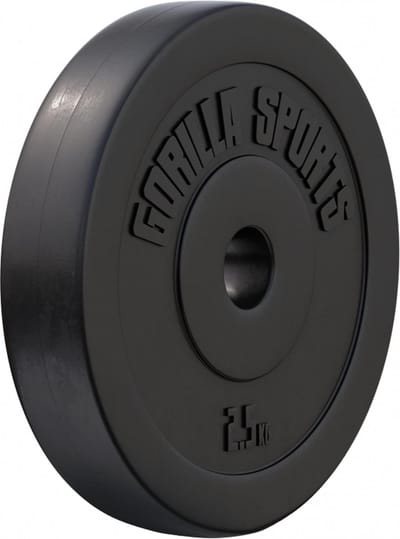 Gorilla Sports Gewichtsschijf - Halterschijf - Kunststof - 30 mm - 2,5 kg