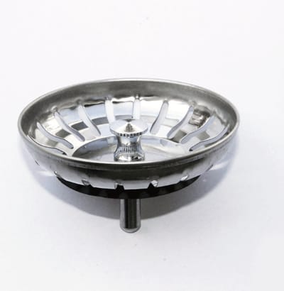 Gootsteen Afvoer Plug voor de Keuken - Geen Verstopping - Spoelbak - Wasbak - Afvoerstop - Ontstopper - Zeef - Korfplug - Wastafel - 1 Stuk - 82 mm - RVS