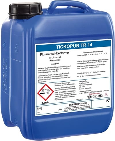 TICKOPUR TR14 - 5L flux verwijderaar voor printplaten, elektrische componenten, soldeer raamwerk en veel meer! (ultrasoon vloeistof - reinigings - reiniger - reinigingsmiddel - middel)