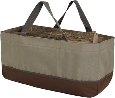 Brandhouttas - Houthouder Draagtas - Hout Transport - Waterdicht Oxford Doek - 61 x 28 x 30 cm - Single Attribute