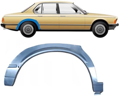Reparatiepaneel achterspatbord voor BMW 7 E23 1976-1986 / Rechts
