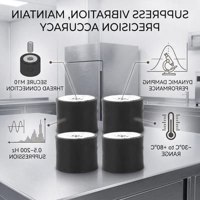 4 Stuks Niet-giftige Cilindrische Antivibratie Isolatoren, Rubber Dempers voor Geluiddemping en Trillingsbeheersing