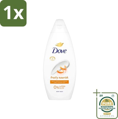 1 x Dove Fruity Nourish - Douchegel - Sulfaatvrij - 250 ml- Douchegel - Voedende Douchegel - Sulfaatvrije Douchegel - Fruitige Douchegel - Huidverzorging