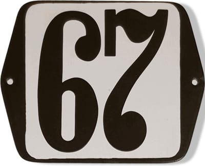 Huisnummer standaard nummer 67