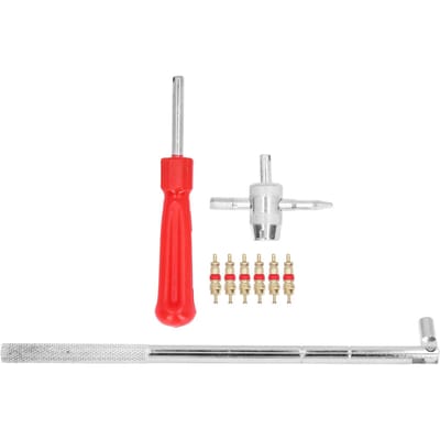 Bandenventielsteel Trekker Installateur Verwijderaar Reparatie Gereedschapsset Kit voor Auto Fiets Motorfiets white