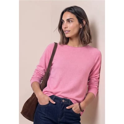 Longsleeve met ronde hals en rolrand