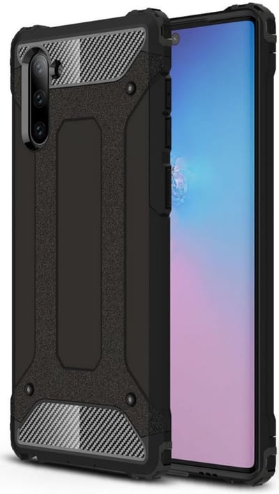 Ntech Hoesje Geschikt Voor Samsung Galaxy Note 10 Armor Hoesje - Zwart