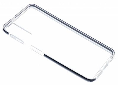 Ntech Hoesje Geschikt voor Huawei P30 Zwart & Transparant Anti Shock Back hoesje - Zwart