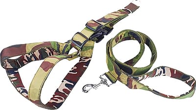 Nobleza Honden Y-tuigje met riem - Hondentuigje - Y Tuig hond - Instaptuig hond - Hondenharnas - Camouflage - Groen - Maat L - 70-90 cm